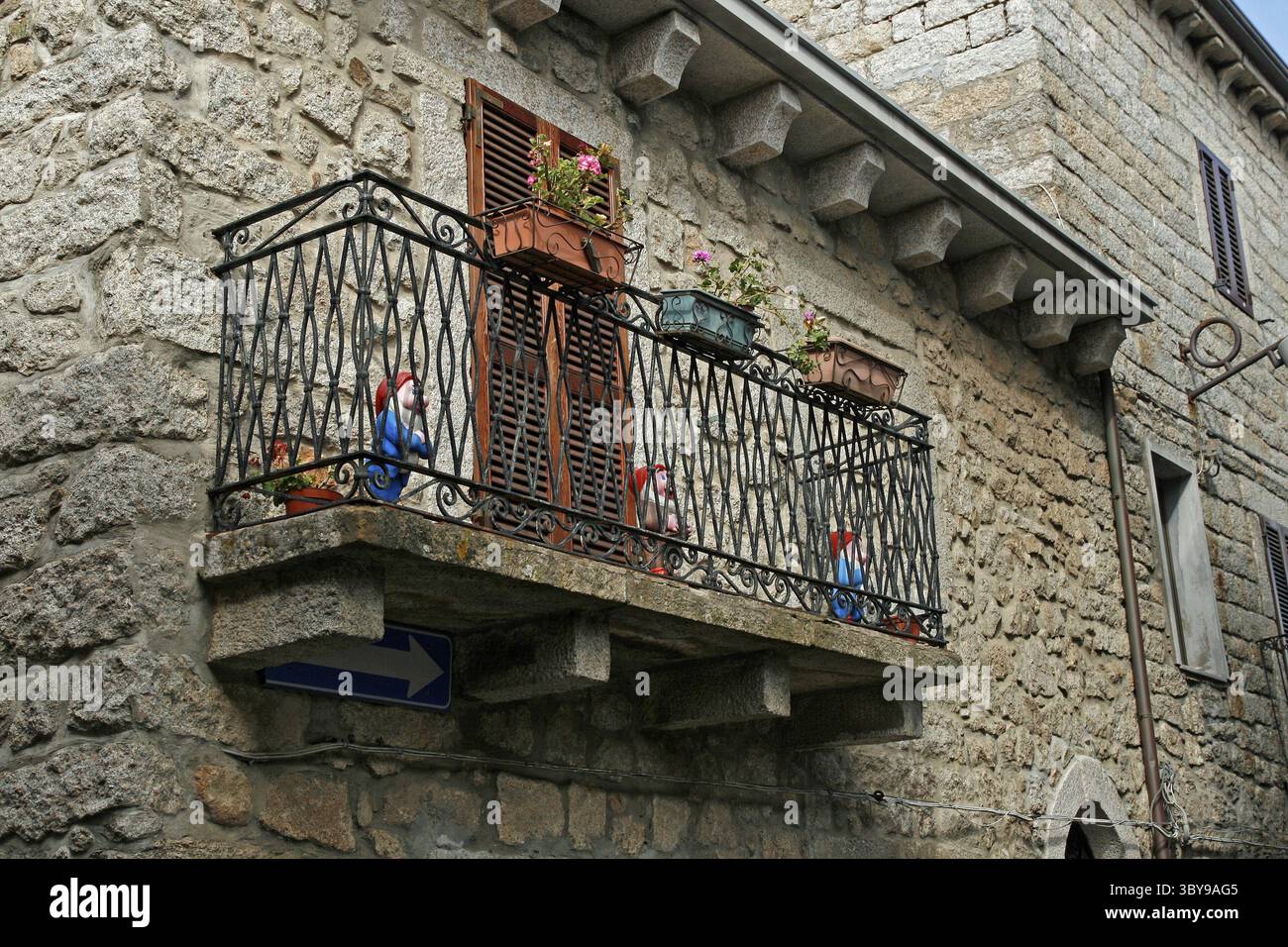 Tempio Pausania granite house Stock Photo