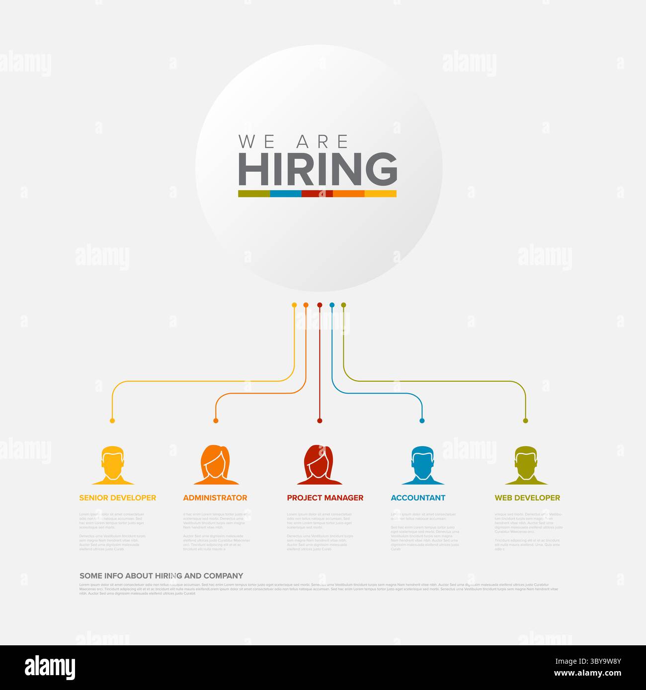 Modern infographic announces