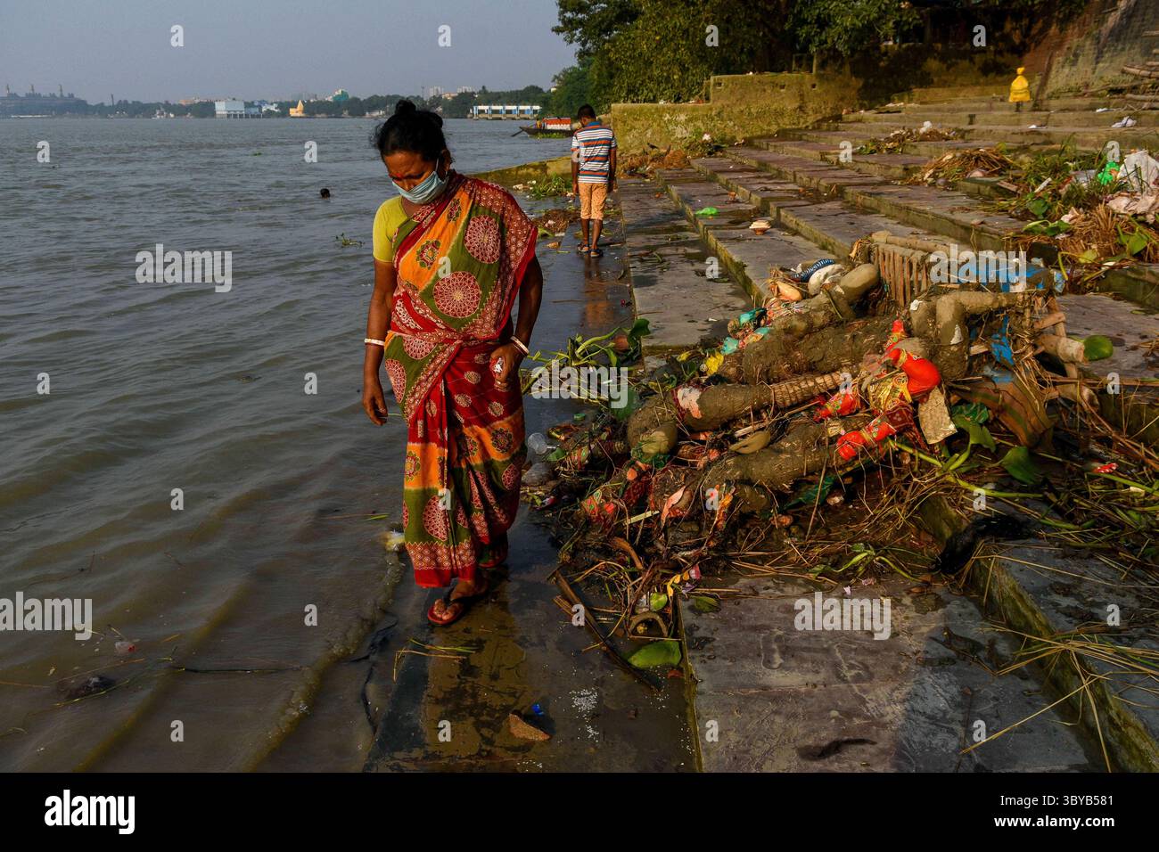 Ganges Pollution Rituals Ganges river person pollution hi-res stock photography and images - Alamy