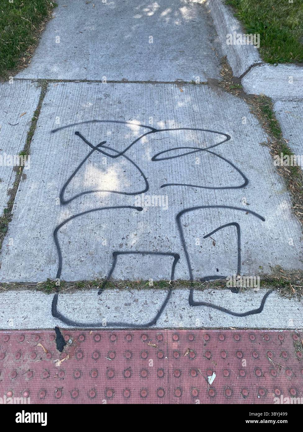 Detroit's 5PN (NOT aligned with the People Nation or 5X) a street alliance of multple crip cliques in the 48219 'Hyena Crips Got Control' = '83GC' - Smartphone Captured Stock Image