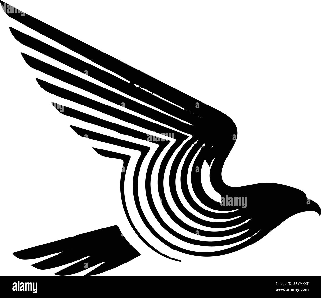 Bird logo abstract and design angles Stock Vector