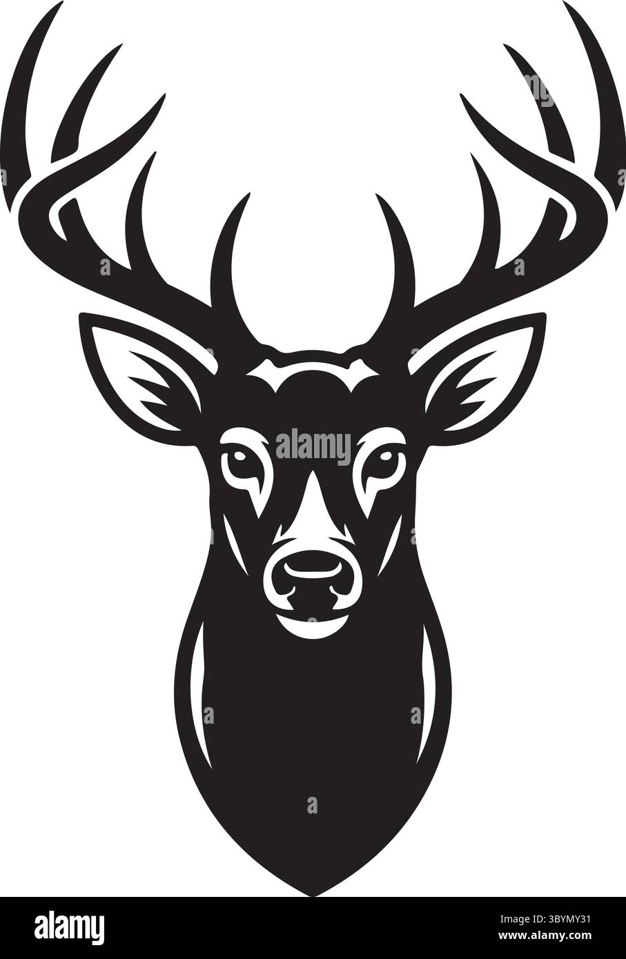 A vector illustration a powerful deer Stock Vector