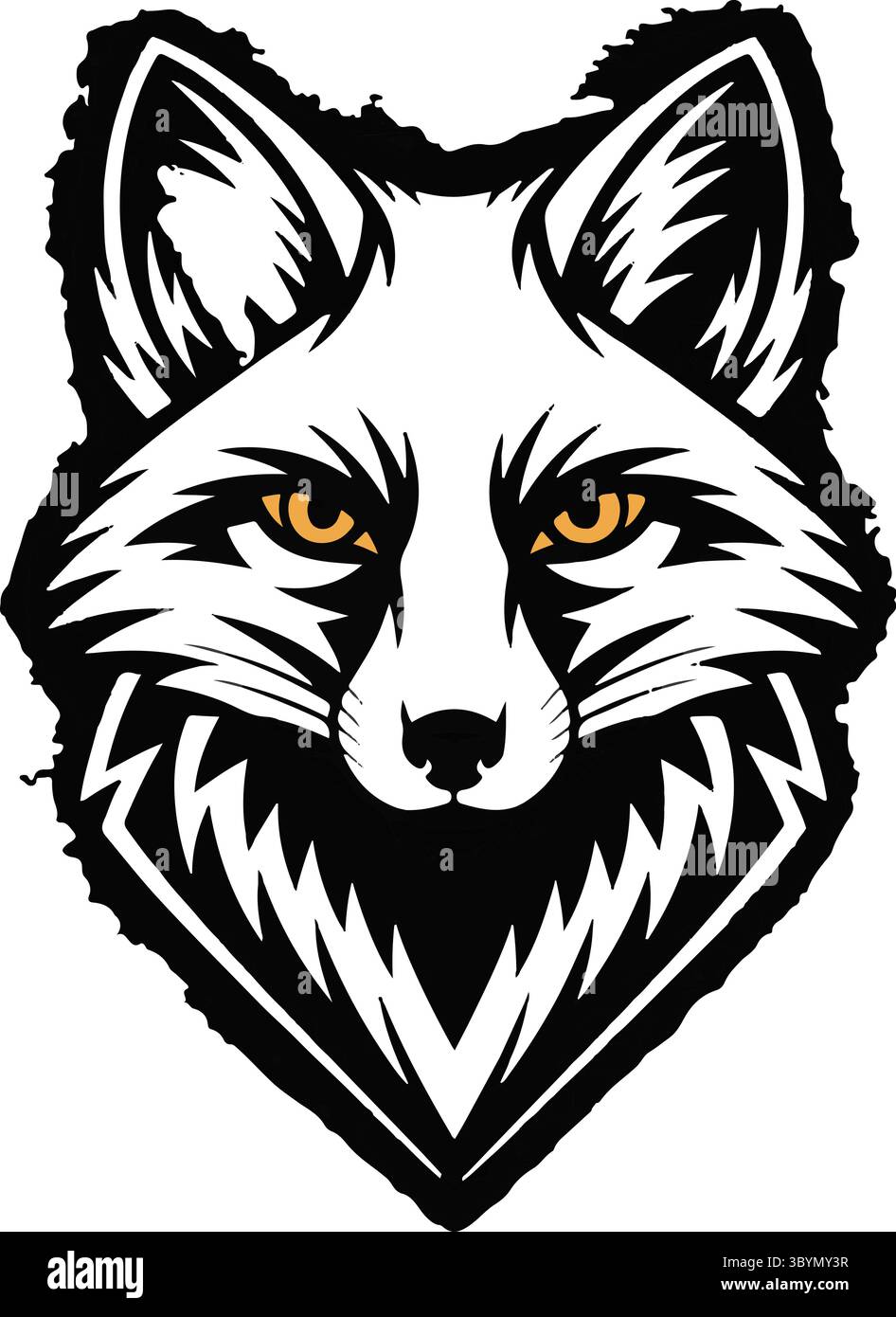 A modern logo illustration coyote head Stock Vector