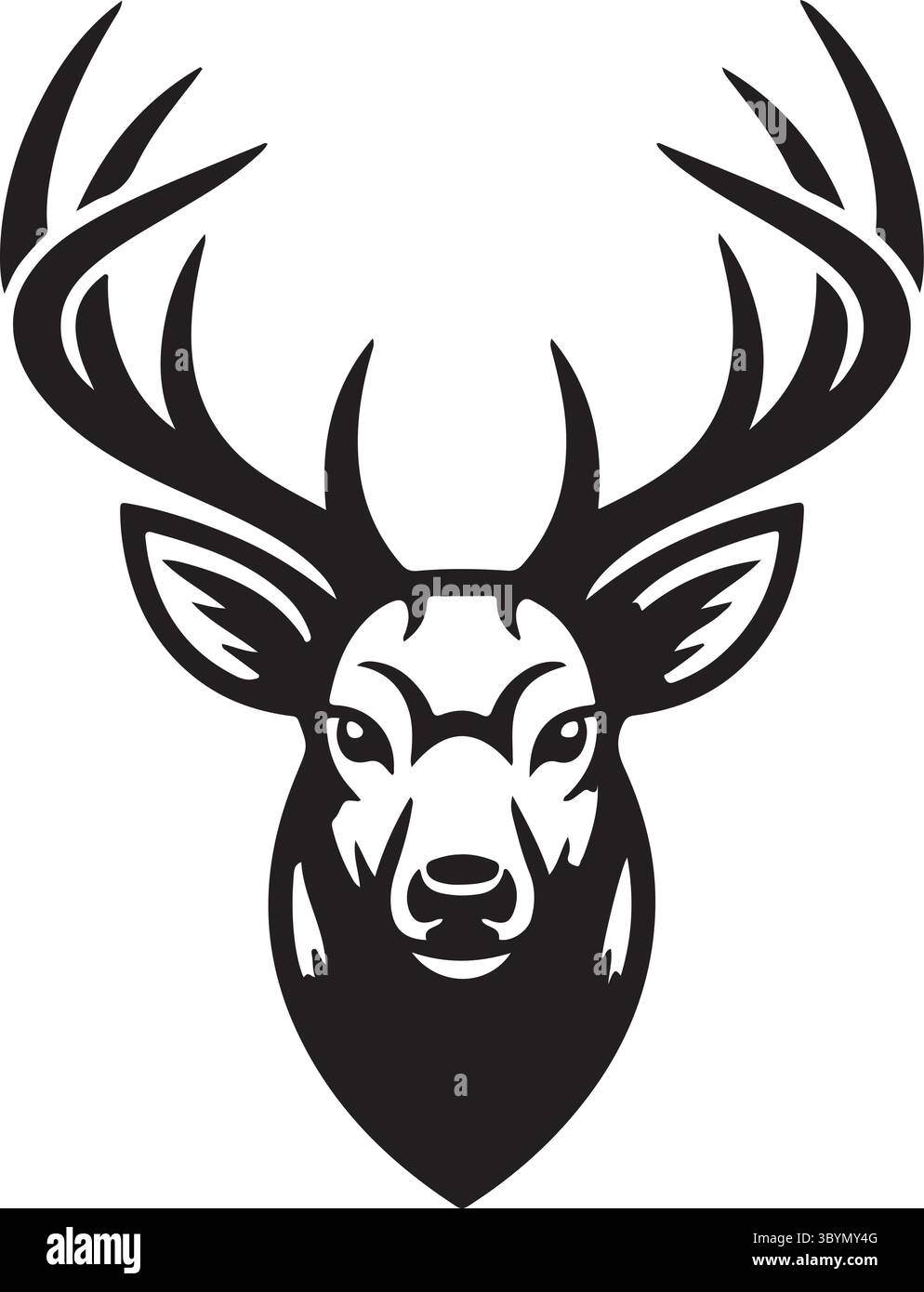 A vector illustration a powerful deer Stock Vector