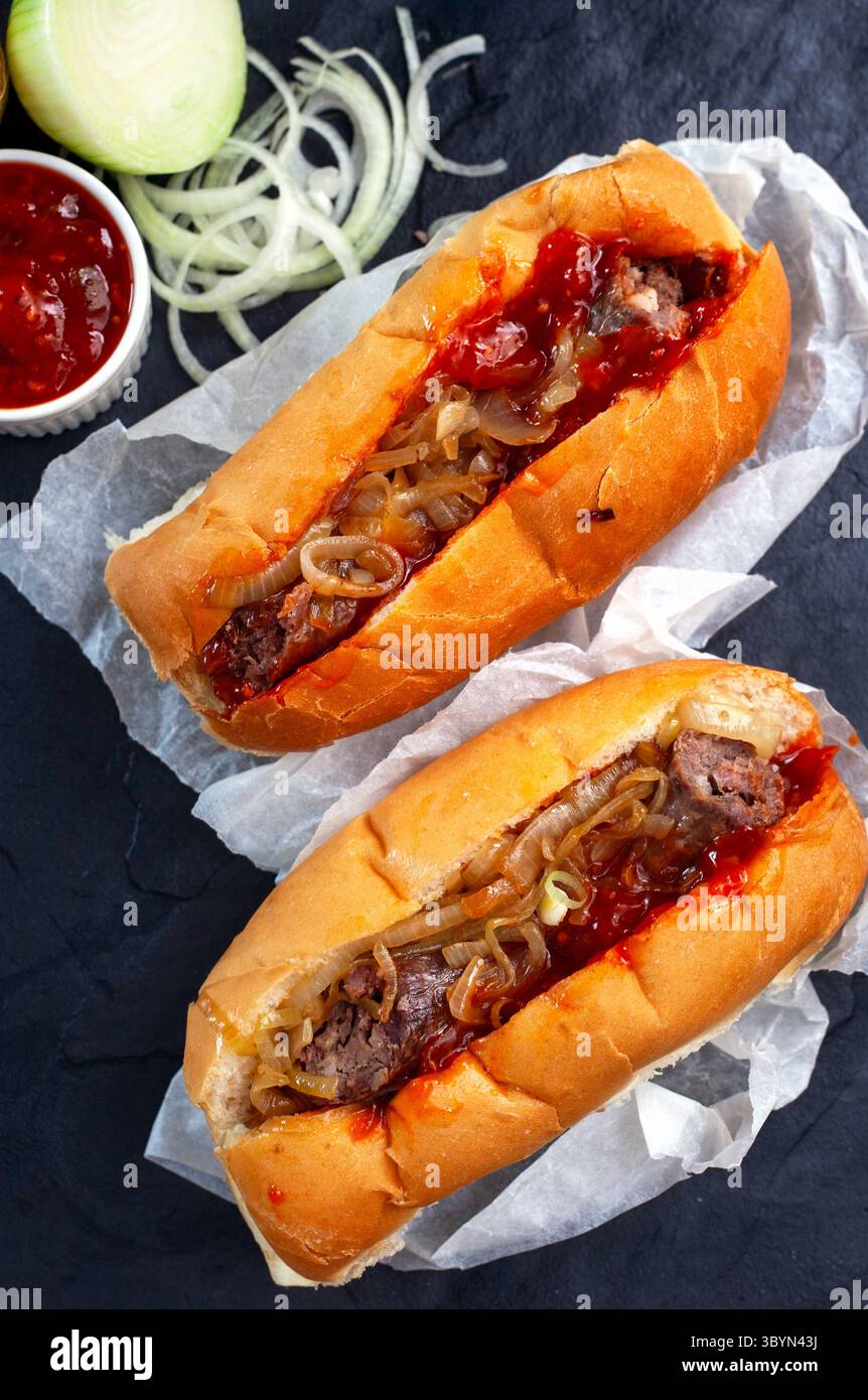 Flat Lay Image Of Traditional South African Boerewors Rolls Fresh And Flat Lay Image Of Traditional South African Boerewors Rolls Fresh And