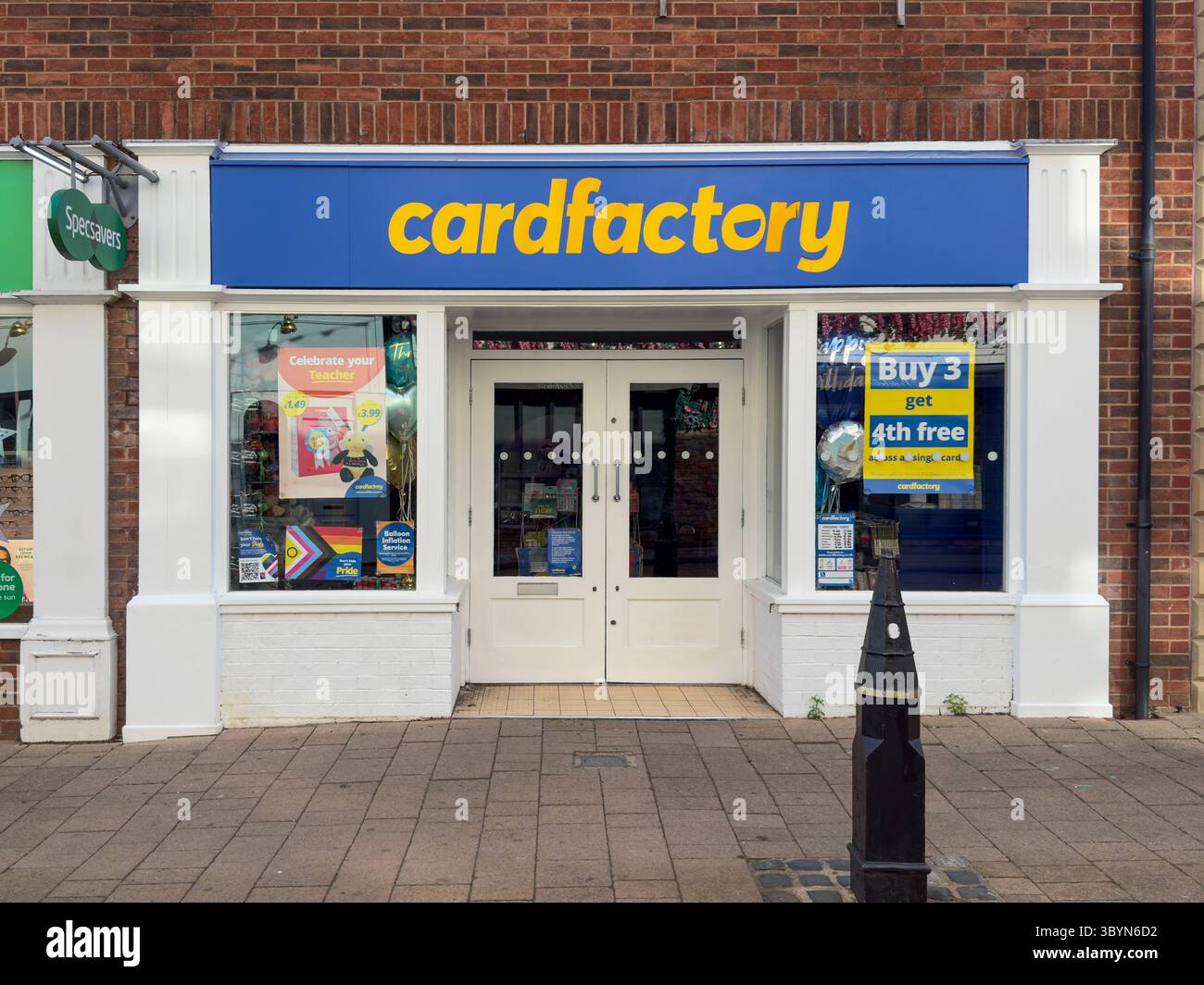 Card factory shop in Ormskirk Lancashire UK 2025 - Smartphone Captured Stock Image