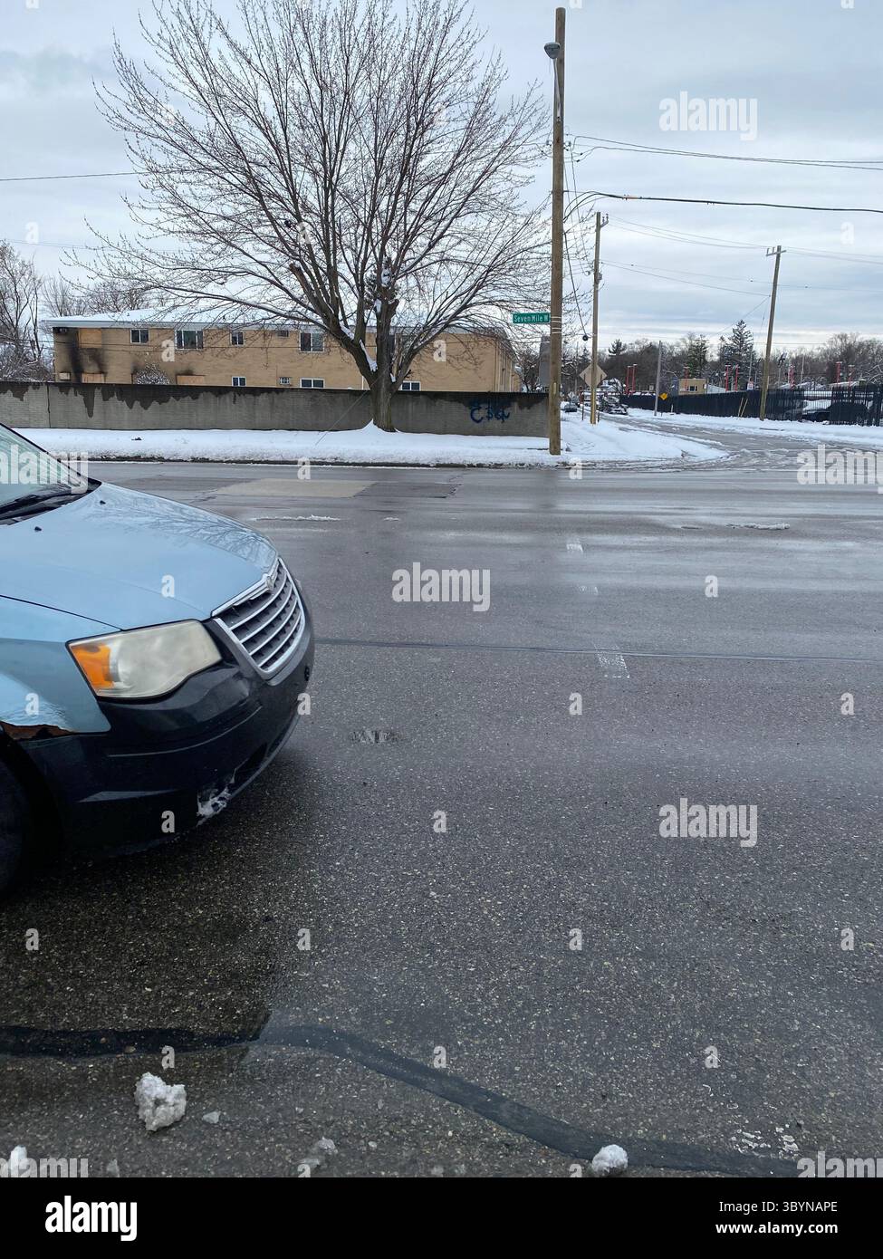 ScoreGang, a Detroit-based Crips subset, predominantly African American, linked in reporting to street-level activity and graffiti vandalism - Smartphone Captured Stock Image