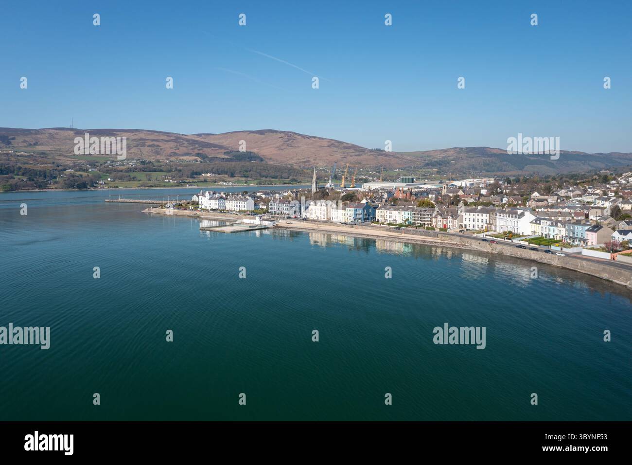 Morning Flight over Warrenpoint, Newry, Northern Ireland, UK Stock Photo