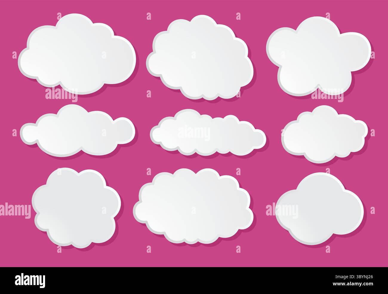 Set of frames with clouds. Stock Vector