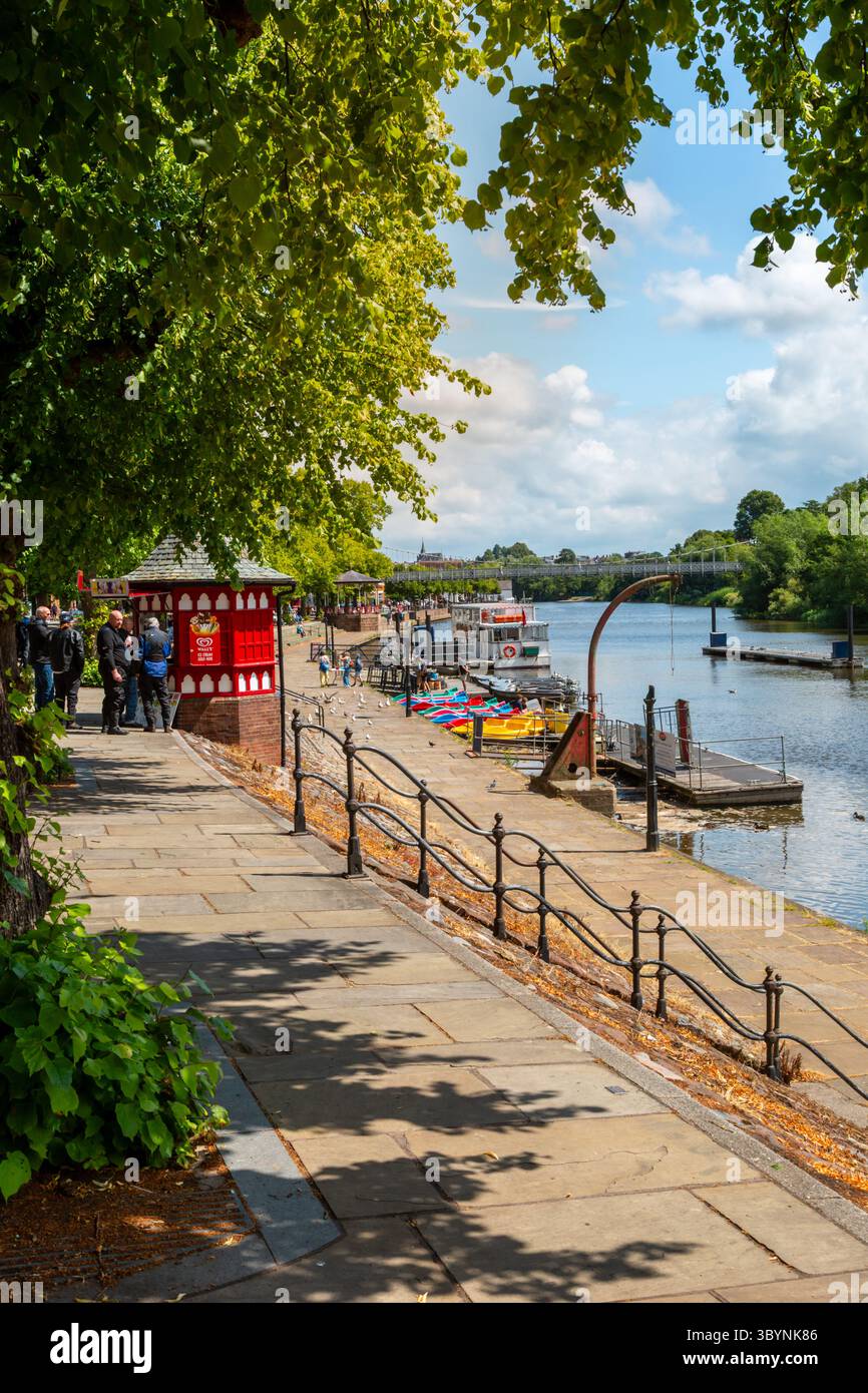 View of the River Dee, Chester, UK. 2025 Stock Photo