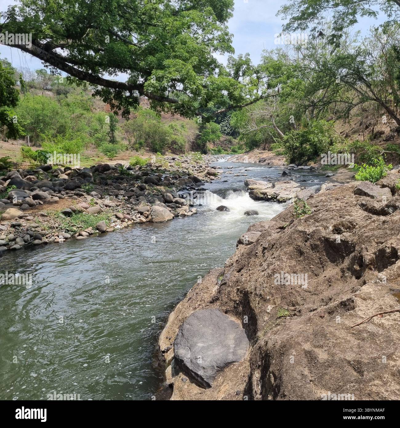 El Salto De Malacatiupan - Thermal Springs El Salvador - Smartphone Captured Stock Image