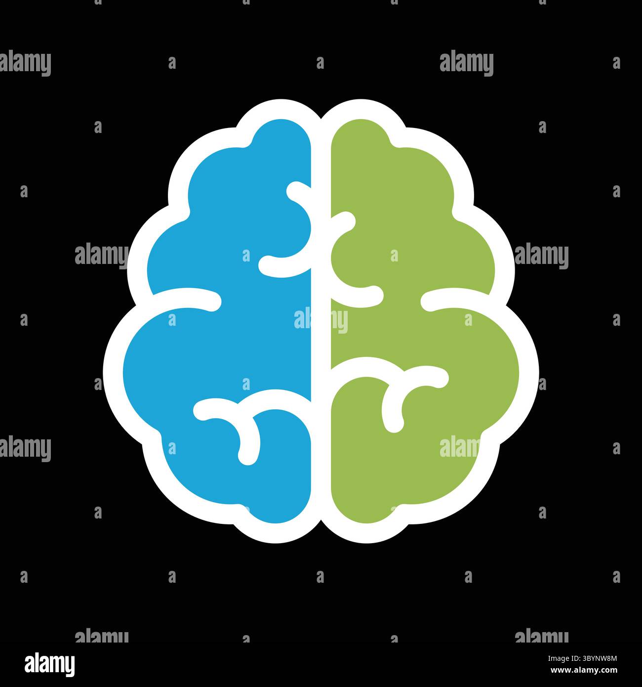 human brains showcase technology and Artificial intelligence Stock Vector