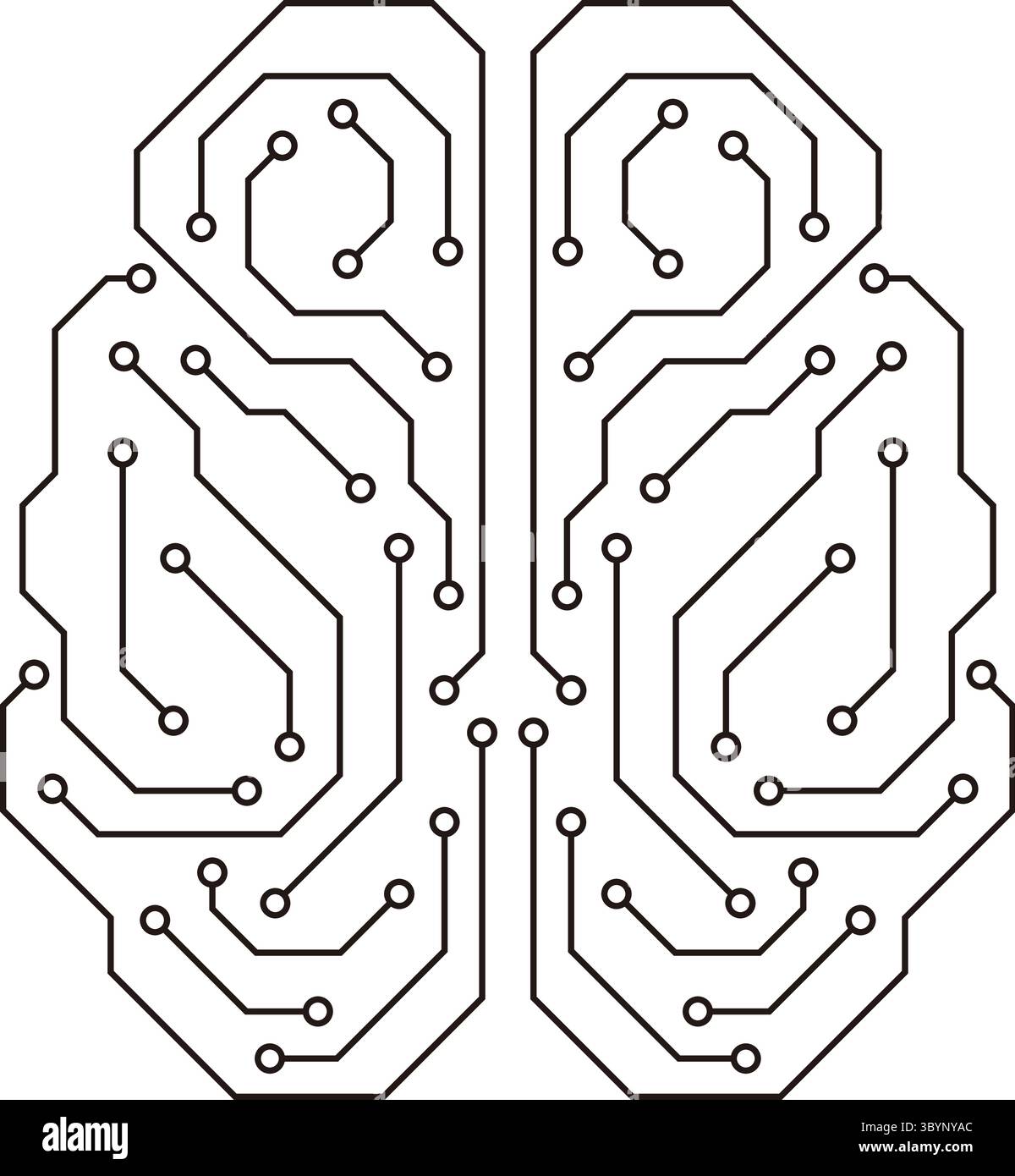 Artificial intelligence brain concept with circuit board Stock Vector ...