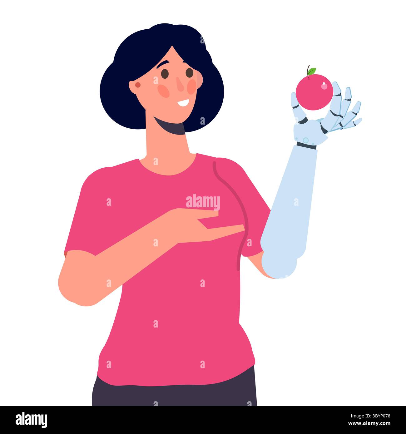 Character witth a Bionic arm or Robotic mechanical hand, Prosthesis ...