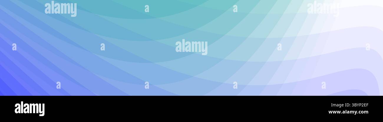 Light blue and teal abstract banner with sharp wavy lines and gradient transition, dynamic fluid shape. Background template Stock Vector