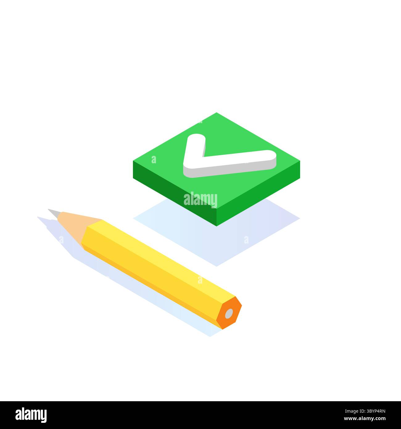Isometric Check Checkbox isometric. Checkmark or tick notification. Vector illustration ...