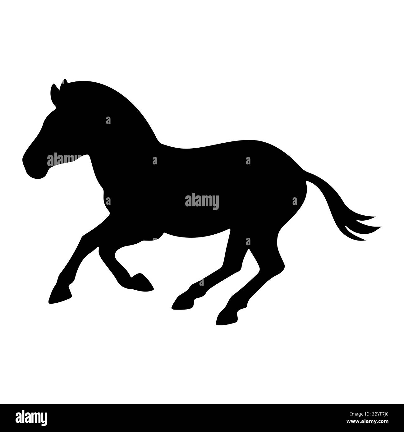 Zebra silhouette leaping view 1 Stock Vector Image & Art - Alamy