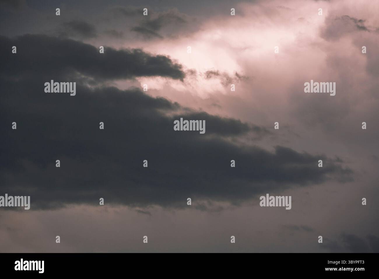 Storm clouds rolling in before a rain. Stock Photo