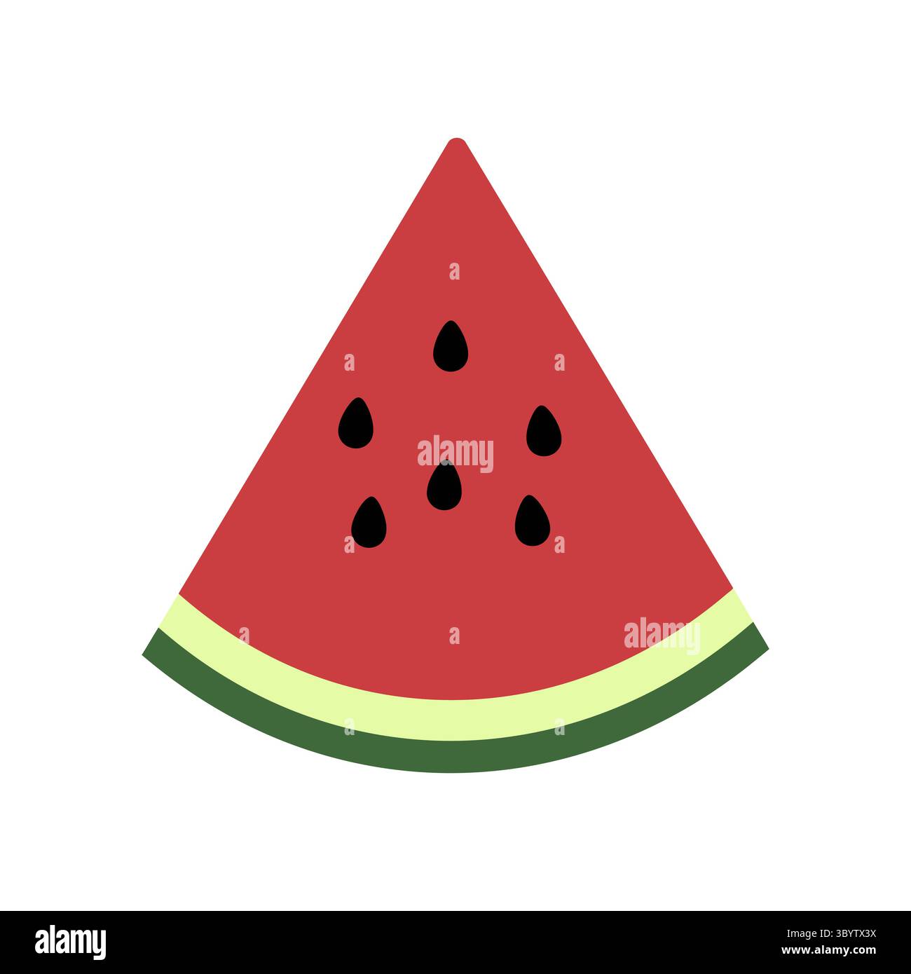 Fresh Watermelon Slice Summer Icon Stock Vector