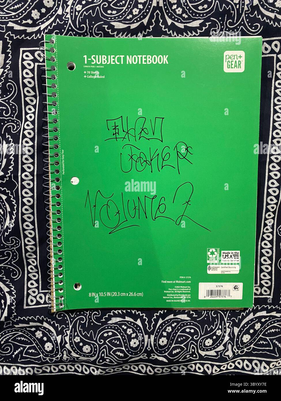 Detroit's 5PN (not aligned with the People Nation or 5X) a street alliance of multple crip cliques in the 48219 'Hyena Crips Got Control' = '83GC' - Smartphone Captured Stock Image