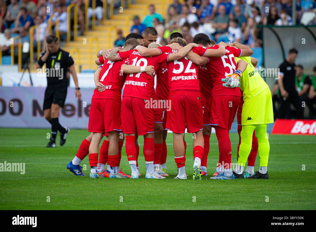 Mielec, Poland. 20th July, 2025. Betclic 1. Liga match between Stal Mielec and Wisla Krakow, ending in a 0:4 victory for Wisla Krakow at the Stal Mielec stadium, Poland. Credit: Robert Skalski/Alamy Live News Stock Photo