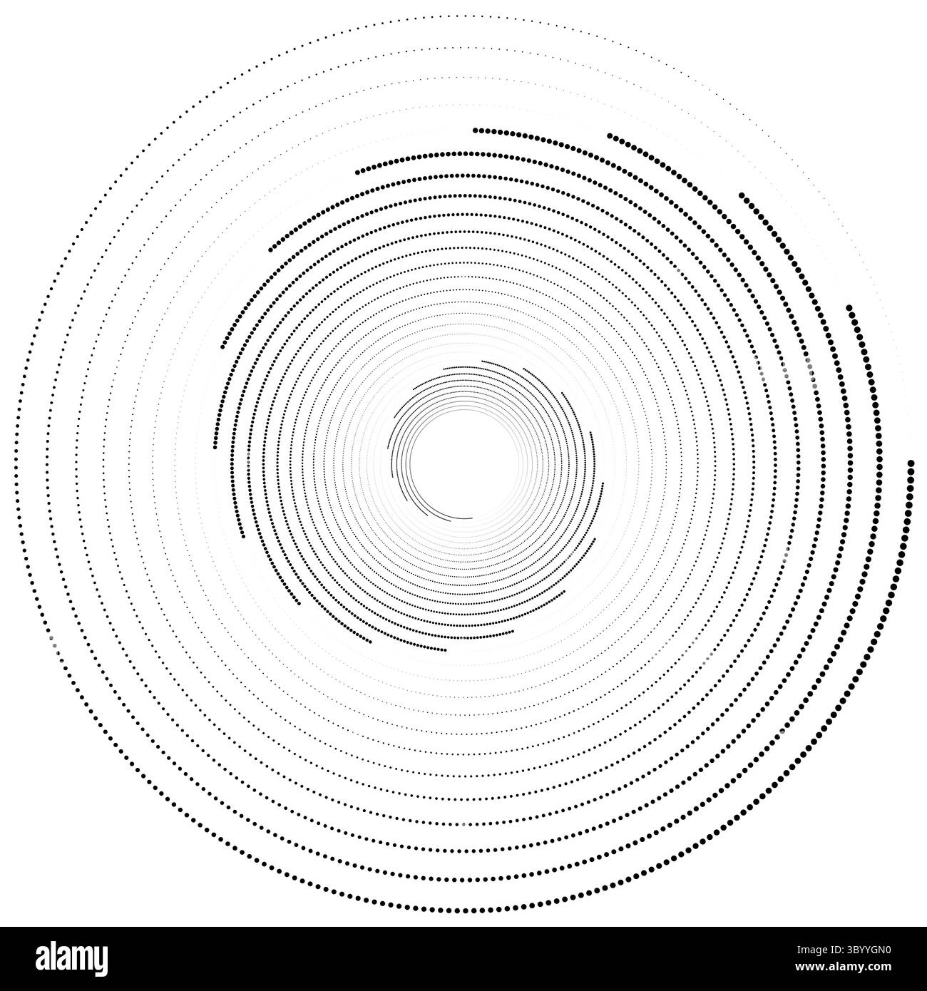 Vortex dotted shape. Trendy design element for border frame, logo ...