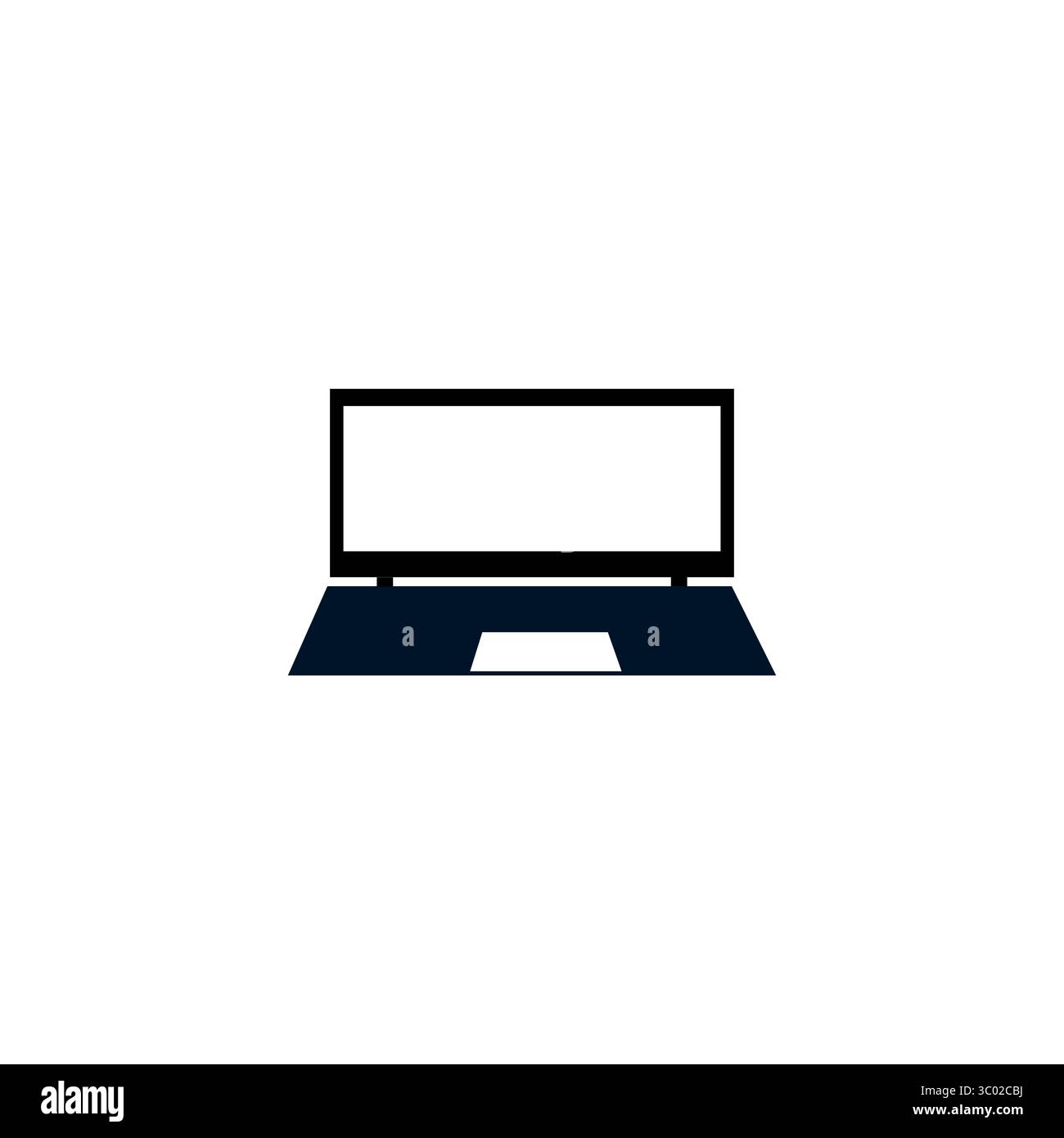 Laptop computer icon. Portable device symbol. Digital screen Vector. Technology equipment illustration. Stock Vector