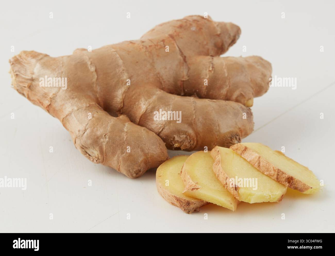fresh ginger isolated nature background with clipping path Stock Photo
