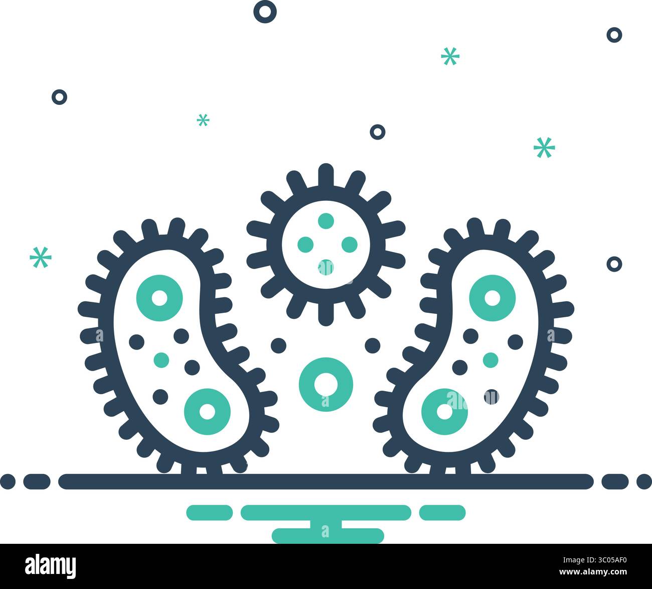 Icon for bacterium, prokaryote Stock Vector