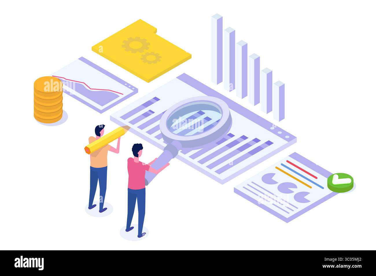 Data scientist concept. Data analytics research and collaborate on a ...