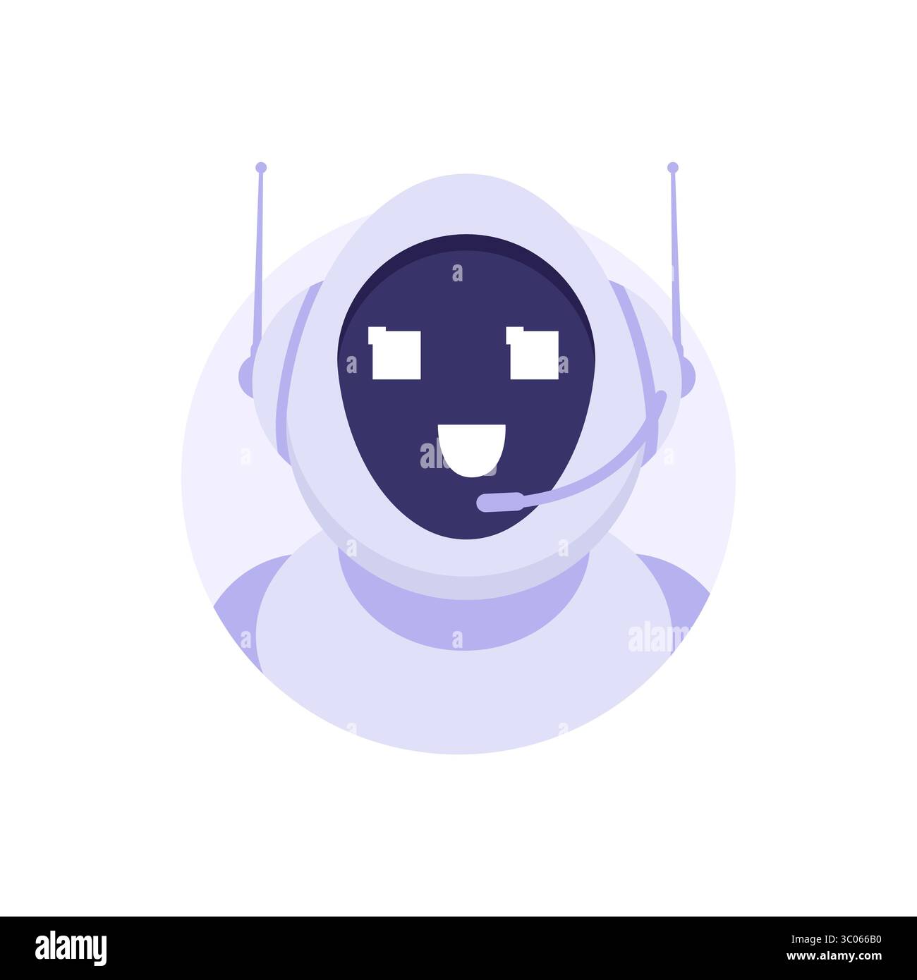 Robot calling to customer icon, AI support concept. EPS 10 Vector ...
