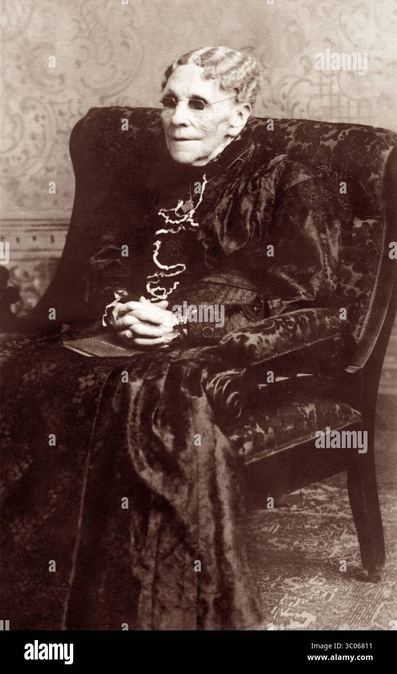 Hymn writer Fanny Crosby (1820-1915) was one of the most prolific hymnists in history, writing over 9000 hymns and gospel songs, despite being blind from shortly after birth. Stock Photo