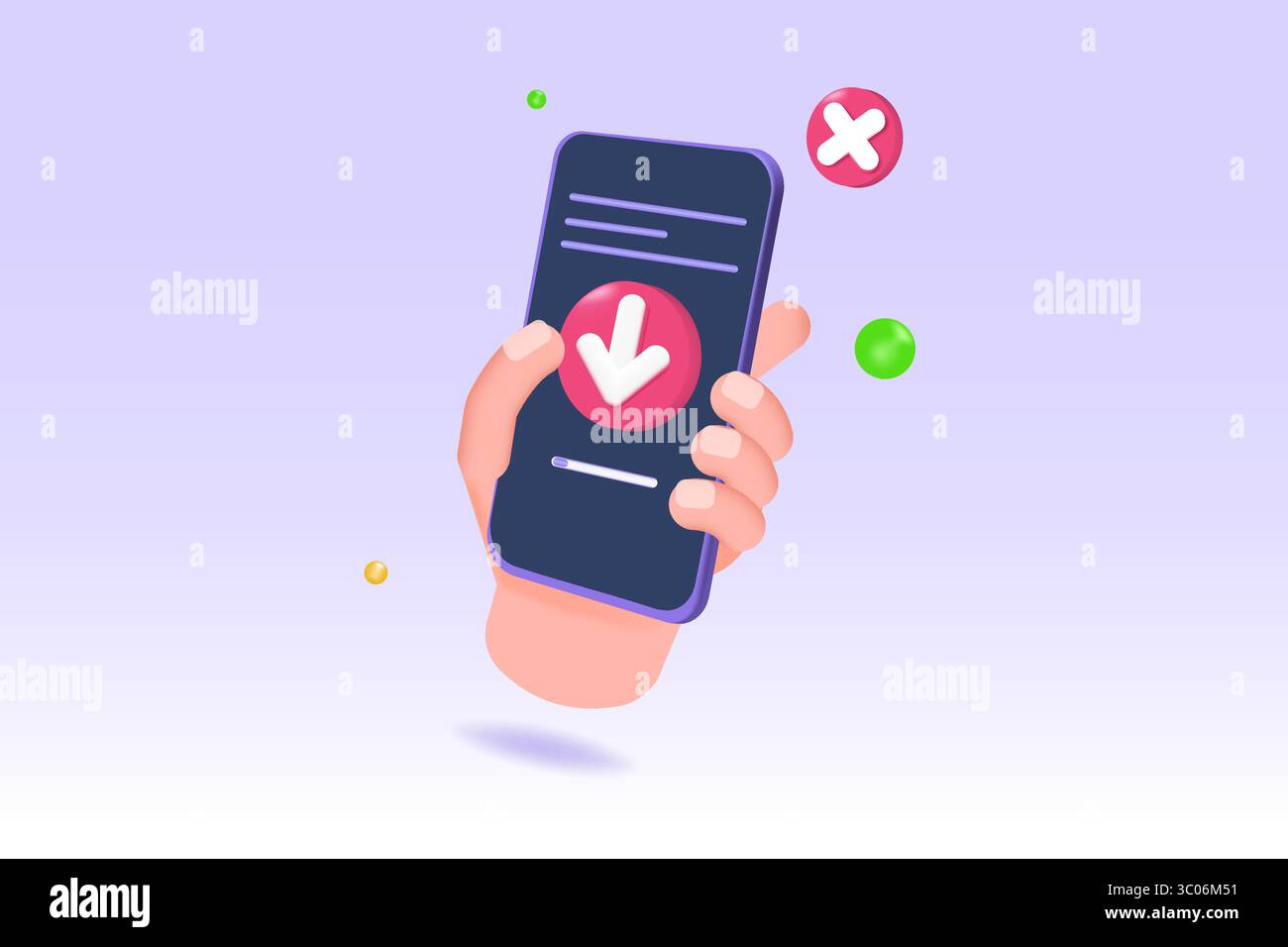 Download file folder icon 3d Stock Vector Images - Alamy
