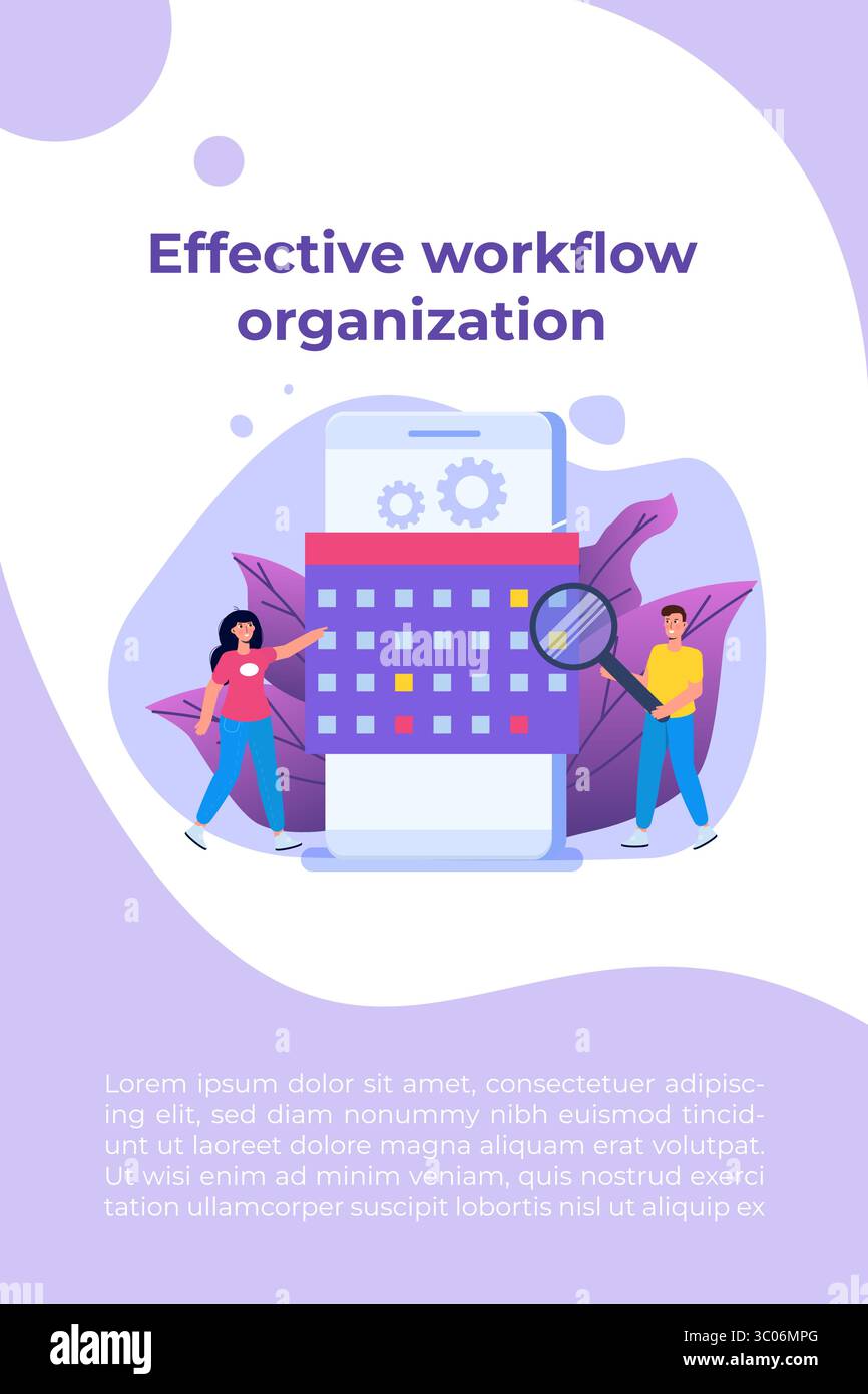Effective workflow organization, teamwork process, deadlines respect ...