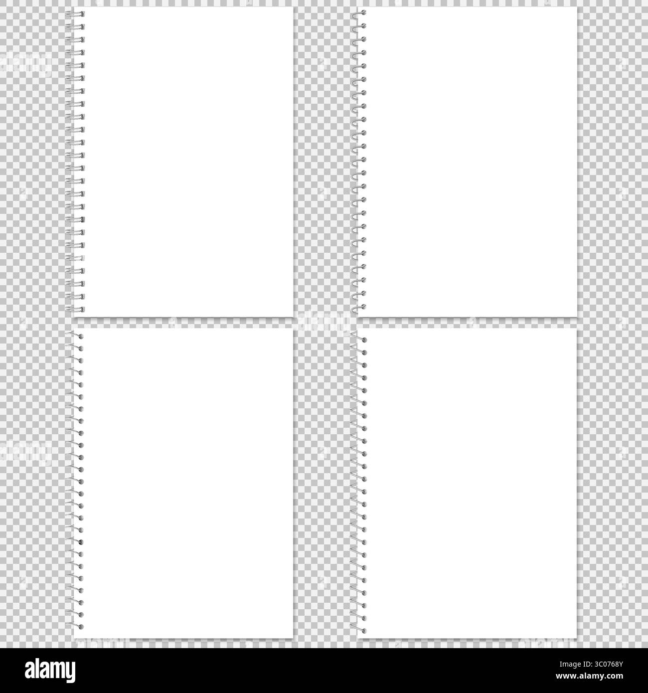 Note Pad Edge Collection of clean white notepad sheets with spiral edge. Ideal for ...