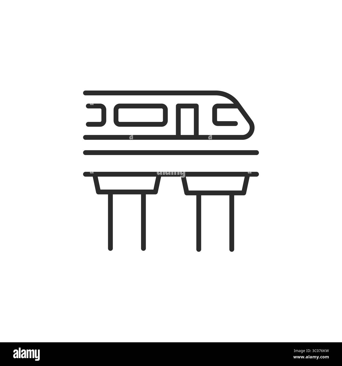 Monorail Train Icon Stock Vector