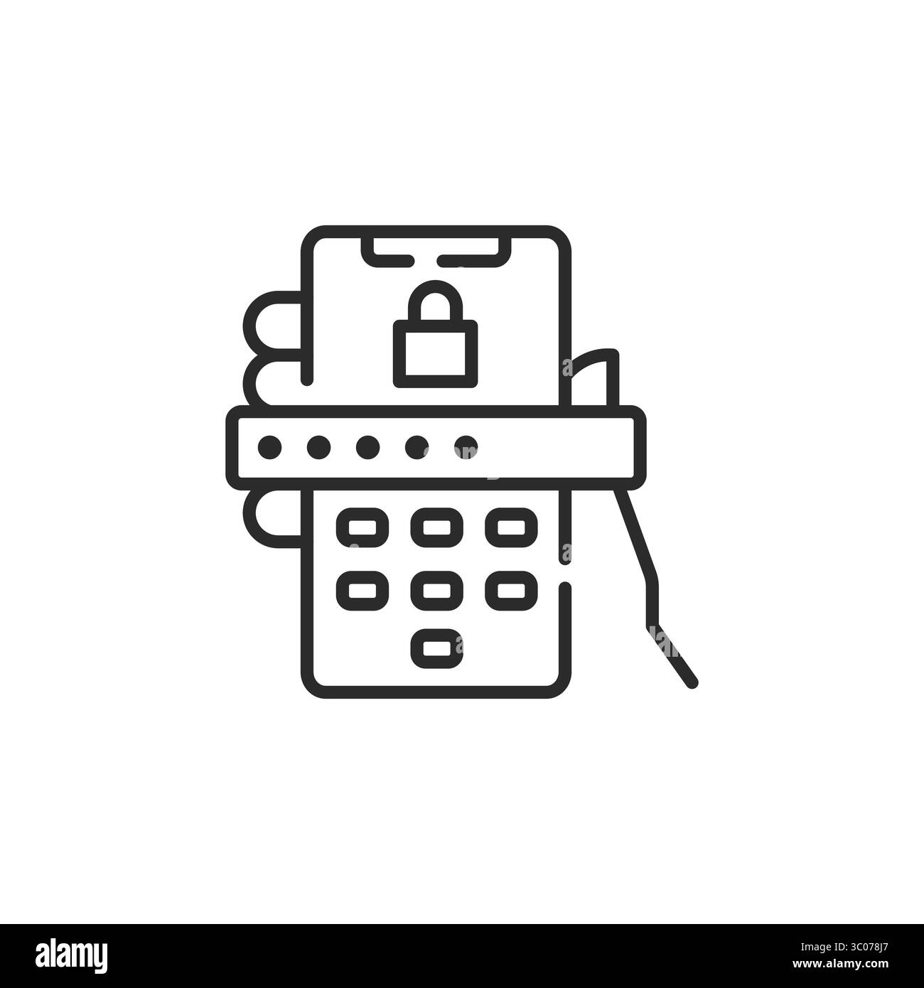 Phone lock screen Black and White Stock Photos & Images - Alamy