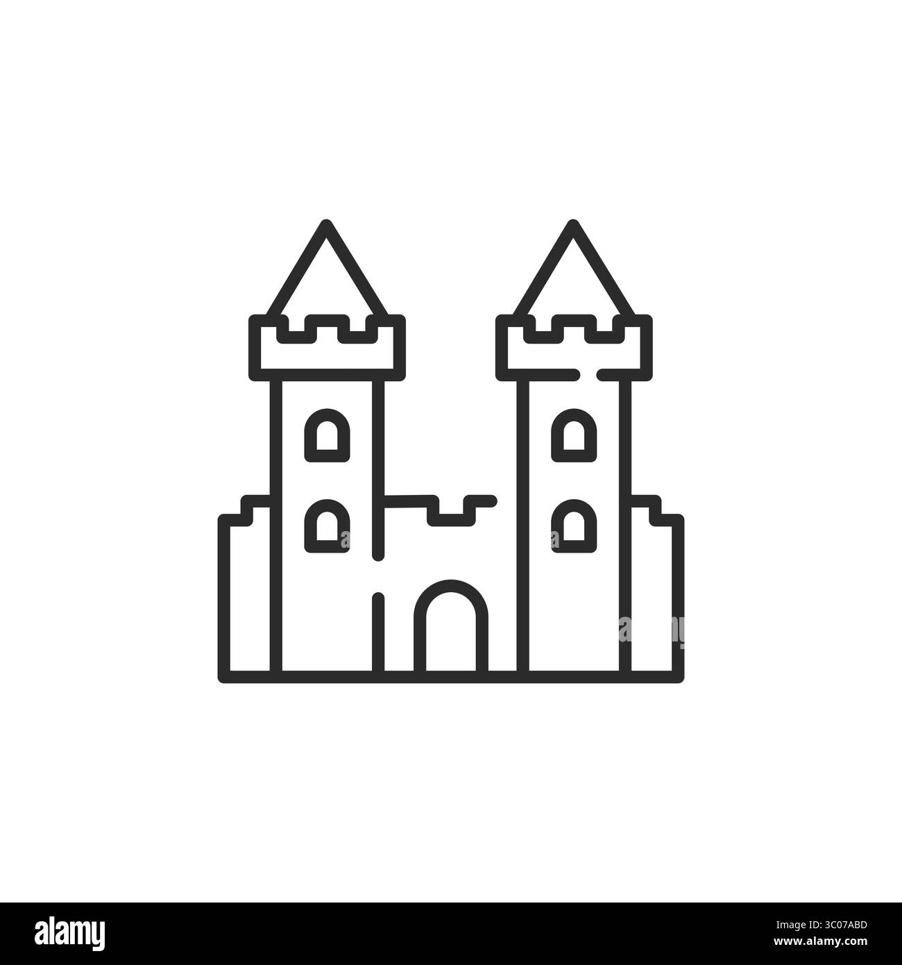 Medieval castle gate vector Black and White Stock Photos & Images - Alamy