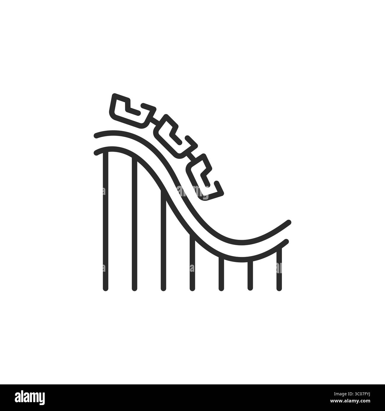 Rollercoaster icon. Simple rollercoaster icon for social media, app and ...