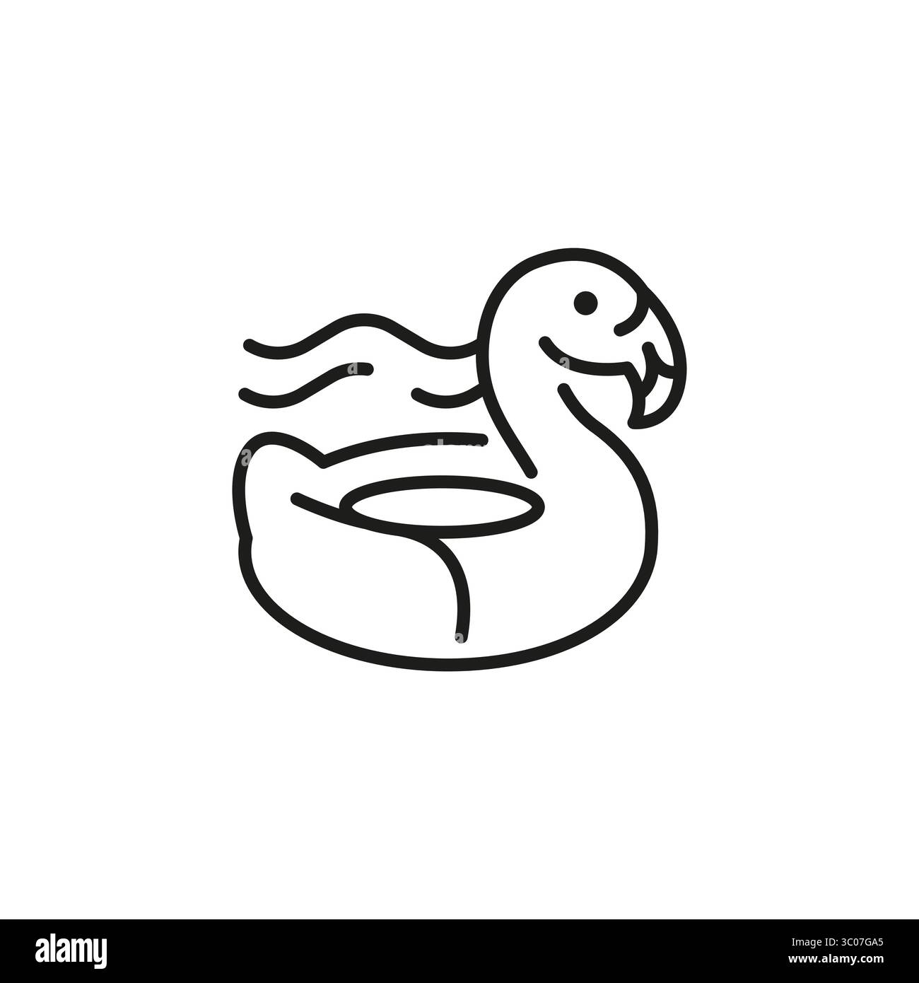 Inflatable pink flamingo pool Stock Vector Images - Alamy