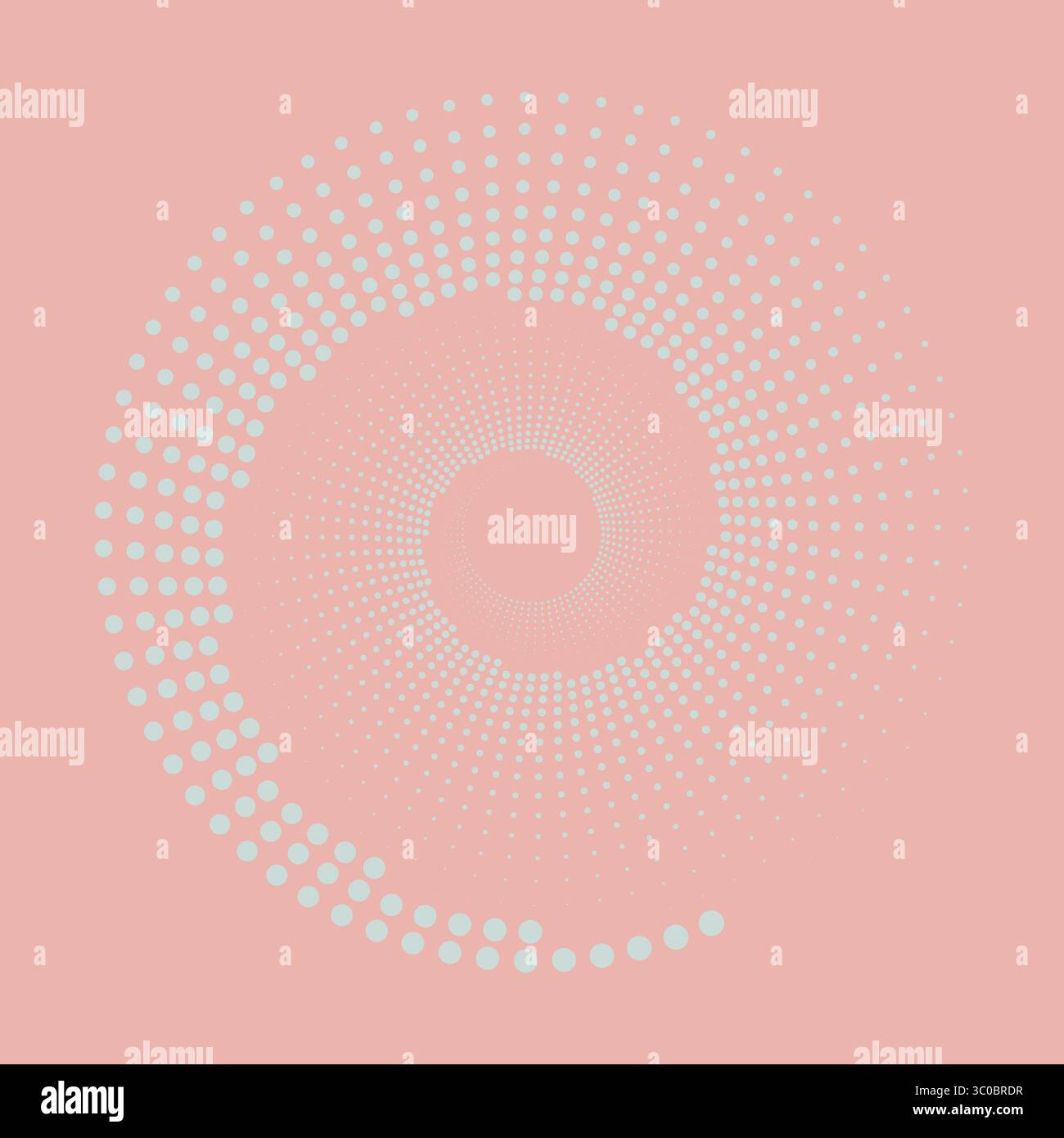 Halftone circle vector frame with abstract random dots, logo emblem, design element. Optical art pattern. Round border icon using halftone circle dots Stock Vector