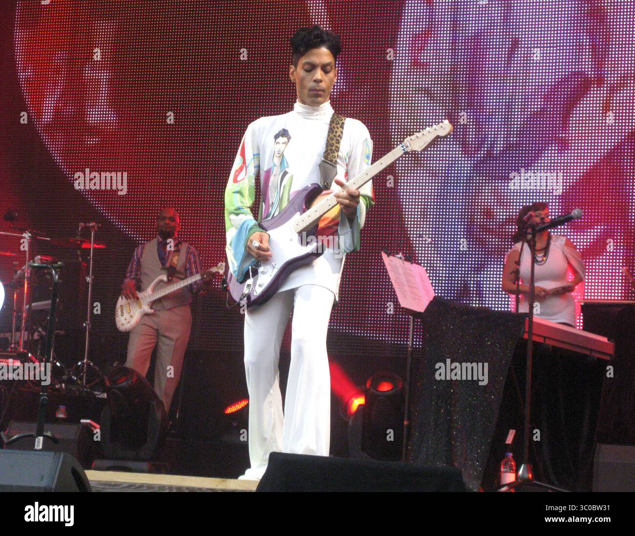 Prince In 2010 Prince performs at Waldbühne in Berlin, Germany - 05 July 2010 Stock ...