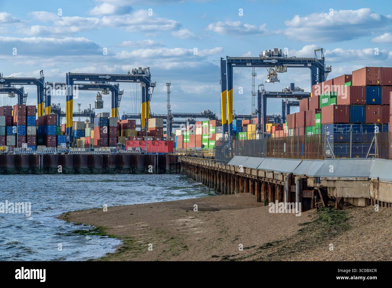 Port of Felixstowe in Suffolk. UK's largest container port, taking ...
