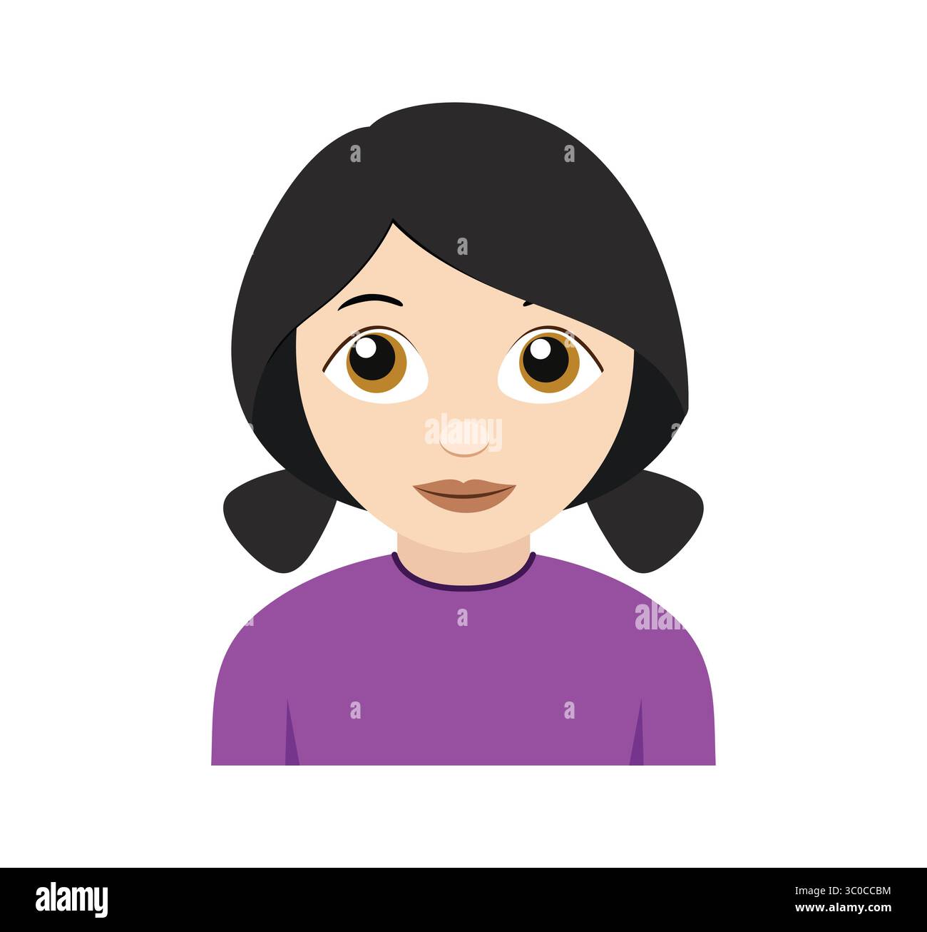 Female icon vector illustration isolated on white. Stock Vector