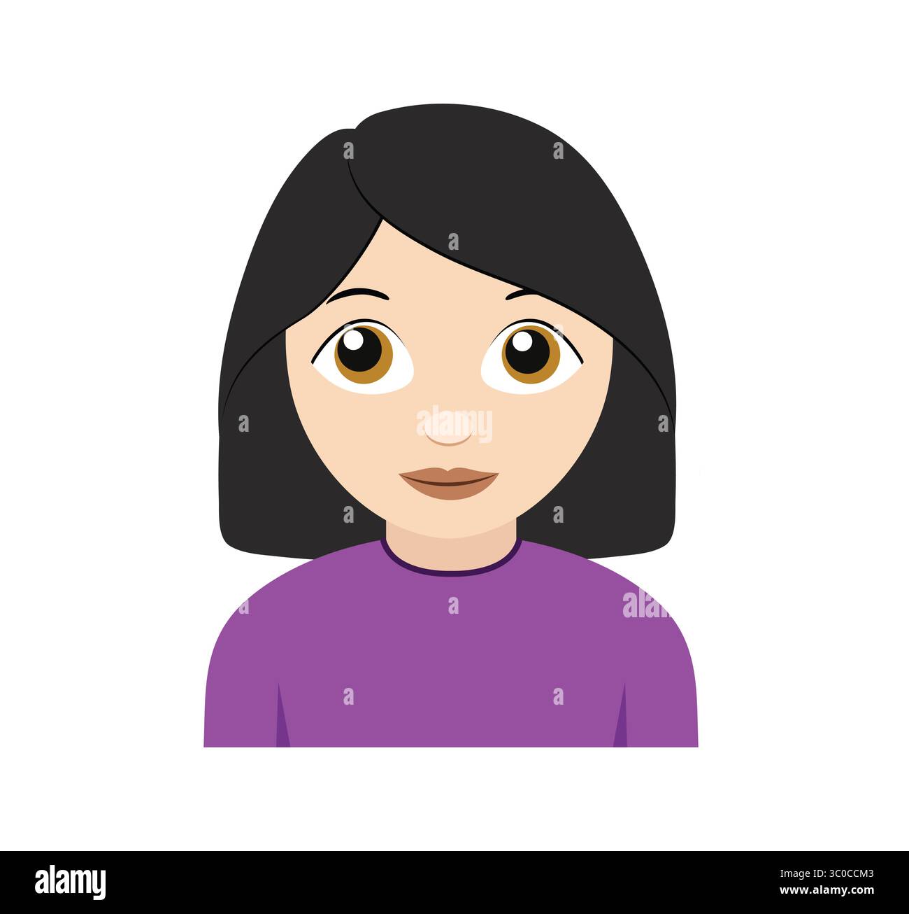 Female icon vector illustration isolated on white. Stock Vector