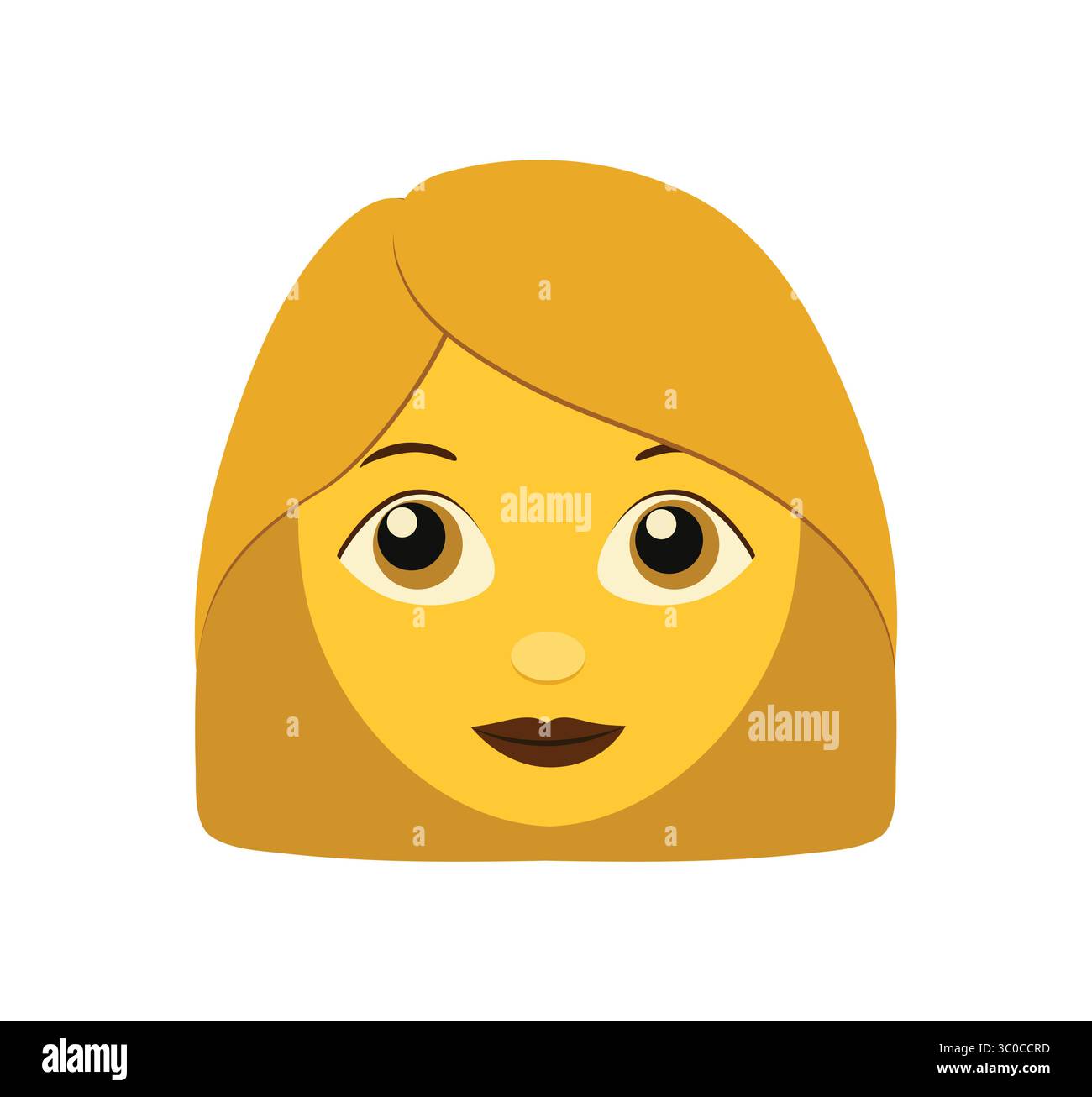 Female emoji vector illustration isolated on white background. Stock Vector