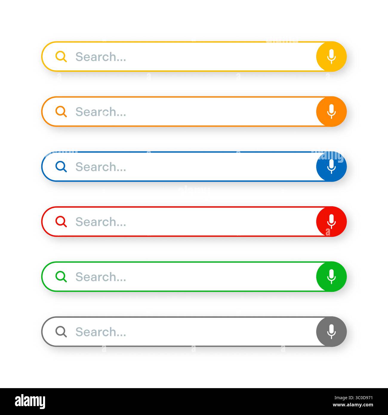 Various search bar templates. Internet browser engine with search box ...