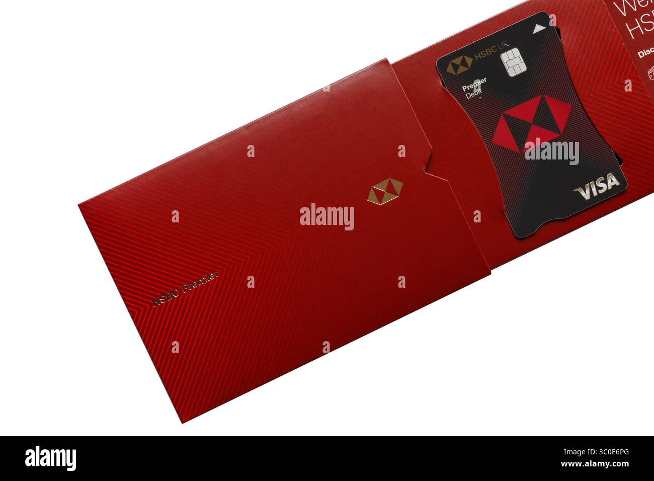 HSBC Premier Visa Debit Card set on white background Stock Photo - Alamy