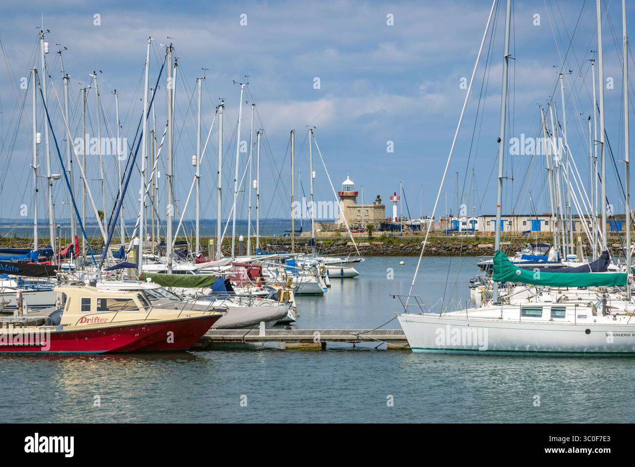 Boats and yachts moored in Howth harbour, Dublin, Ireland Stock Photo