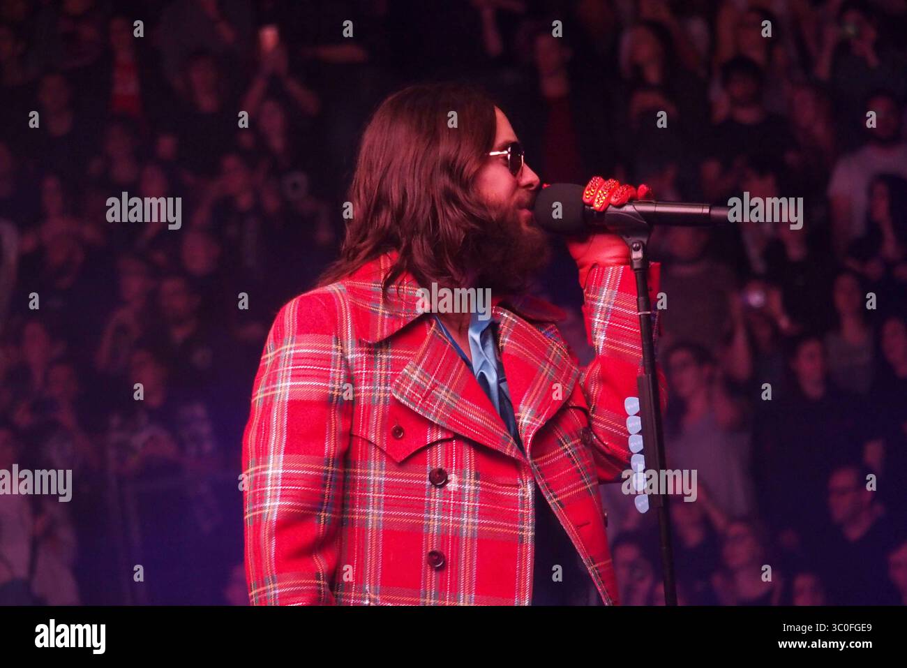 American actor and singer Jared Leto performs with his band Thirty ...